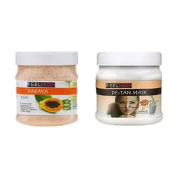 FEELHIGH Face & Body Papaya Scrub & De Tan Mask 500ml Each-51