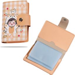 Women Travel Pink Fabric Card Holder-image-69