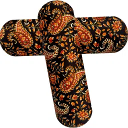 Round Bolster Microfibre Floral Bolster Pack of 2-image-87