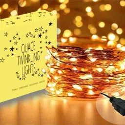 120 LEDs 0.25 m Yellow Steady Water Drop Rice Lights-23
