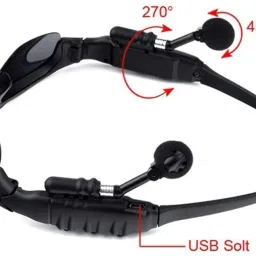 Alchiko New Clear 3D Sound Foldable Adjustable Headphone Wireless Music Bluetooth Sunglass With Features Built-in Microphone Easily Connects With All Smartphones image 3