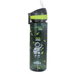 Smily Kiddos Kids Black Printed Straight Water Bottle With Flip Top Nozzle Rockstar-image-21
