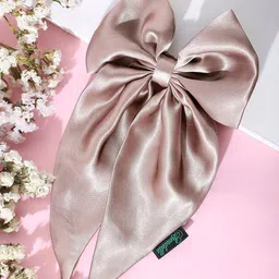 Arendelle Women Satin Long Tail Bow with Alligator Clip-39