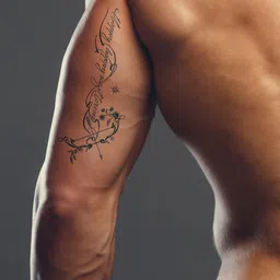 LICK Plant Base Semi Temporary Sagittarius Matte Finish Body Tattoo - Navy Blue-image-96