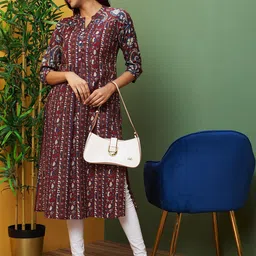 Globus Floral Printed A Line Kurta-picture-52