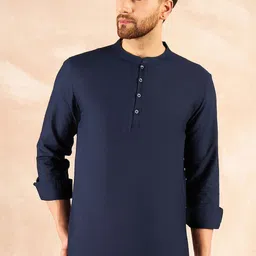 HERE&NOW Mandarin Collar Short Kurta-picture-15