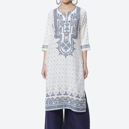 Rangriti Women Ethnic Motifs Printed Flared Sleeves Kurta-image-91