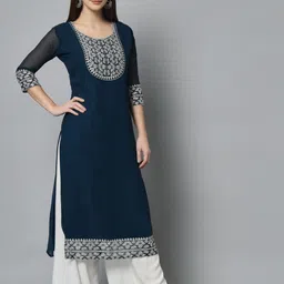 VAIRAGEE Ethnic Motifs Yoke Design Georgette Kurta-picture-27