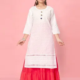 Sangria Embroidered Cotton Kurta-image-9