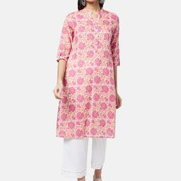 RANGMANCH BY PANTALOONS Women Coral Floral Printed Kurta-picture-13