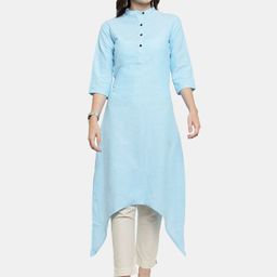 Enchanted Drapes Women Turquoise Blue Kurta-picture-11