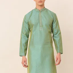 Jompers Men Sea Green Kurta-picture-11