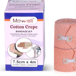 Cotton Crepe Bandage (7.5cm x 4m) Support for Injuries, Pain Relief & Muscle Gauze Medical Dressing-image-1