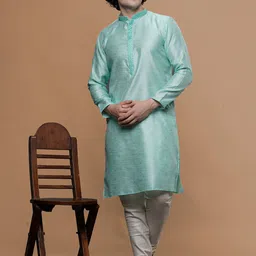 MAAHI FABS Ethnic Motifs Woven Design Jaquard Cotton Straight Kurta image 2