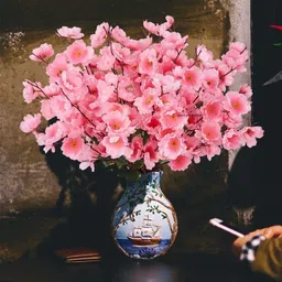 well art gallery Pink Cherry Blossom Artificial Flower-picture-11