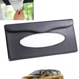 Black Car Tissue Holder Rectangle Leatherite/Include Tissue/Save Space-098 Vehicle Tissue Dispenser-image-74