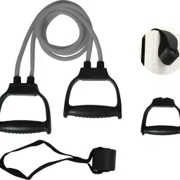 Combo Of Toning Tube with Door Anchor for Full Body Workout Fitness Accessory Kit Kit-image-72