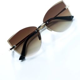 Gradient, UV Protection, Mirrored, Toughened Glass Lens Cat-eye, Butterfly Sunglasses (Free Size)-image-77