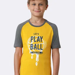 Van Heusen Raglan Sleeve Typography Printed Cotton Smart Tech Easy Stain Release T-shirt-image-58