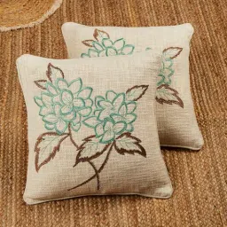 jutie pie Beige Cotton Woven 16x16 inches Cushion Cover-picture-32