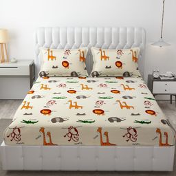 kitchdeco Polycotton Double Flat 180 TC Printed Bedsheet-picture-10