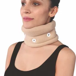Cervical Collar With Chin Support | Support & Stability to Neck - Medium(Beige) Neck Support-28