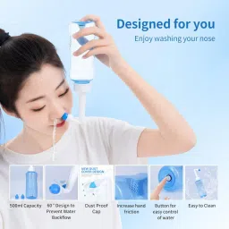 loopito 500ml Jal Neti Bottle - Nose Wash Cleaner - Neti pots for Sinus and Nasal wash Manual Nasal Aspirator image 3