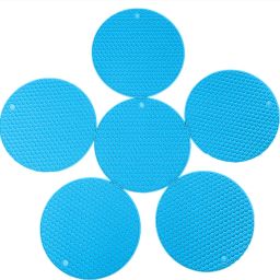 Silicone Trivet Blue Set of 6 Matte Trivet-2