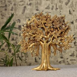 Pure Brass Kalpavriksha Tree Showpiece Decorative Showpiece - 21 cm-image-34