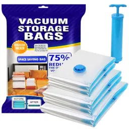 mfd home furnishing Vacuum Storage Space Saver Bags for Clothes with Travel Hand Pump, Reusable Vacuum Storage Ziplock Compression Sealer Bags for Travel clothes and home Blankets-picture-29