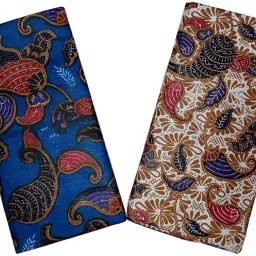 house of common Multi Print pack of 2 cotton lungi Checkered Men Dhoti-image-1