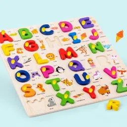Educational Learning Letter Toys Lower Case Alphabet Small ABC Puzzle Board-1