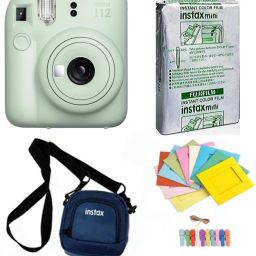 FUJIFILM Instax mini 12 Mint Green with 10x1 film, Bunting1 & Pouch Instant Camera-picture-13