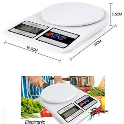AMAZECARE Digital Electronic Compact Kitchen Weighing Scale Balance Multi-purpose Weight Measuring Machine 1G x 10KG With Large LCD Display (Included 2AA Size Battery) Weighing Scale Weighing Scale image 4