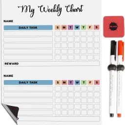 Magnetic Whiteboard My Weekly Chart/Planner Chore Chart for Refrigerator-11