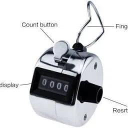 letnix Hand Tally Counter 4 Digit Counting Machine (Steel) Tally Counter (Silver Pack of 1) Digital Tally Counter image 5