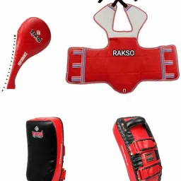 Taekwondo Kit THAI ARM PAD WITH Taekwondo CHEST GUARD SIZE-0 Taekwondo PAD Boxing Kit-image-12