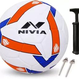 nivia Shining Star Stitched With Pump And 2 Niddle Football - Size: 5-picture-10