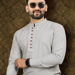 Men Solid Polyester Straight Kurta-image-2