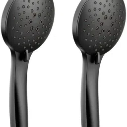 hand shower 3 - Modes, matt black with Hose & clutch set of 2 pic 163 Handheld-2