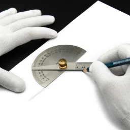 premium Degree Protector Arm Rule Professional Metal 0-180 Degrees 150mm Dial Indicator-74