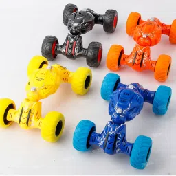 DTX Telescopic Car Toy Double Sided Pull Stunt Action Car Pack of 4-30