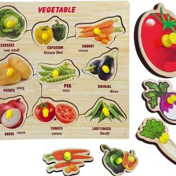 Vegetable Puzzle Board Learning toys for kids Educational Learning Board-14