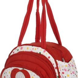 Cotton Multiuses Dot Print Mothers Bag For Traveling & Storing (Red & White) Mothers Bag-image-47