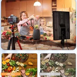 Urban Infotech LED Panel Camera Light 3 Colors Dimmable Studio Vlog Flat Panel Camera Light 3400 lx Camera LED Light image 4