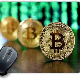 Monk Matters Bitcoin Cryptocurrency Design Non-Slip Rubber Base Gaming & Laptop (MPAD00459) Mousepad image 2