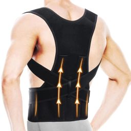 Posture Corrector Belt for Lower & Upper Back Pain Relief with Dual PVC Plates Posture Corrector-image-59