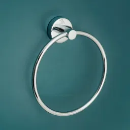 Stainless Steel Towel Hanger Holder Ring for Wash Basin & Bathroom (Round) White Towel Holder-image-13