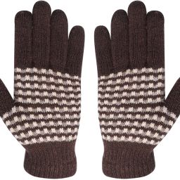 Checkered Winter Men Gloves-image-5