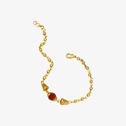 Rudraksh Divine Rudraksha Gold Plated Rakhi for Brother – Traditional & Elegant Design Gold Belt Set-image-1